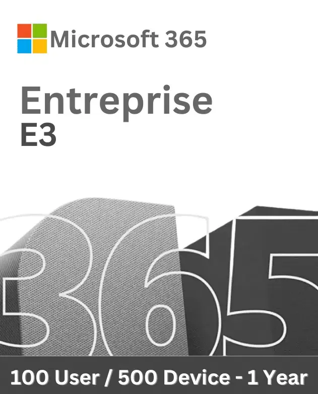 Microsoft 365 E3 License Key 100 Users 500 Devices
