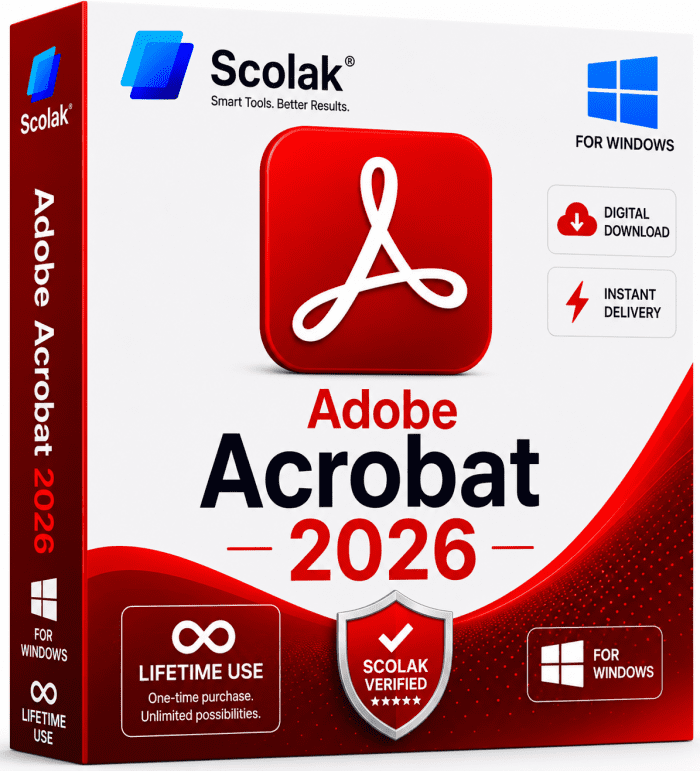 Adobe Acrobat Pro 2026 Lifetime License for Windows