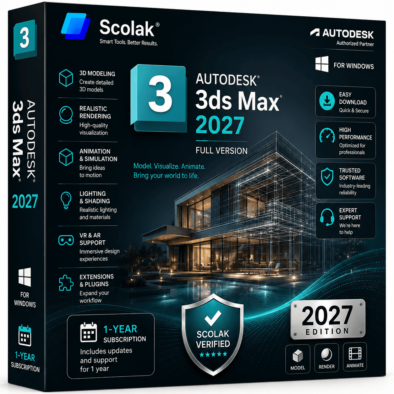 Autodesk 3ds Max 2027 Full Version 1-Year Subscription