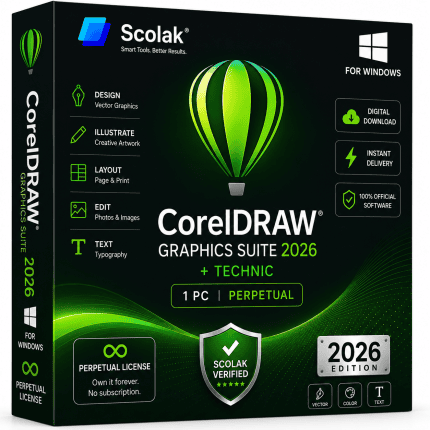 CorelDRAW Graphics Suite 2026 Technical 1 PC Perpetual Lifetime License