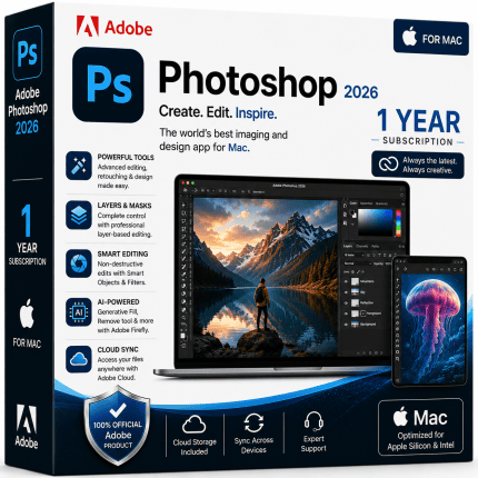 Adobe Photoshop 2026 for Mac 1 Year Subscription