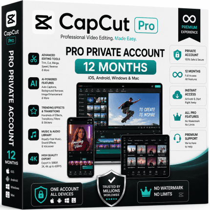 CapCut Pro Private Account 12 Months